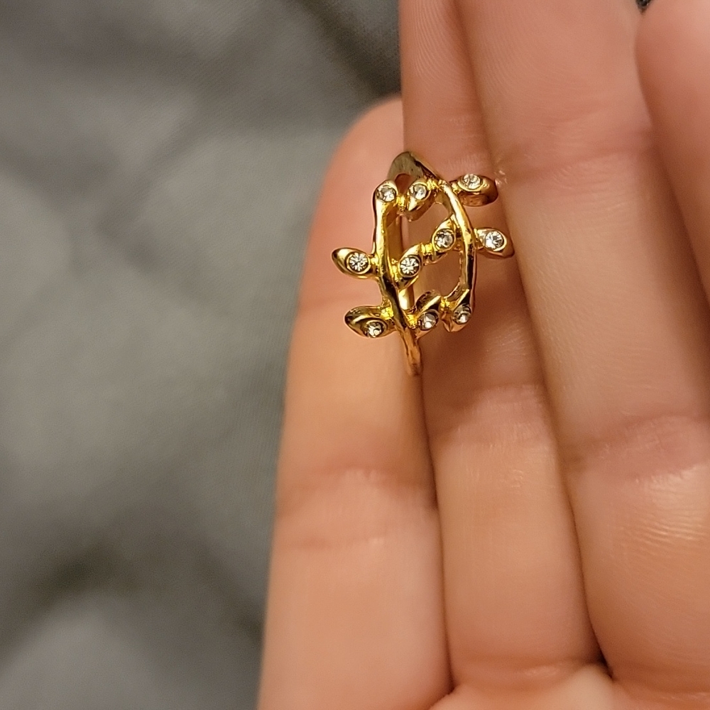 Gold branch ring